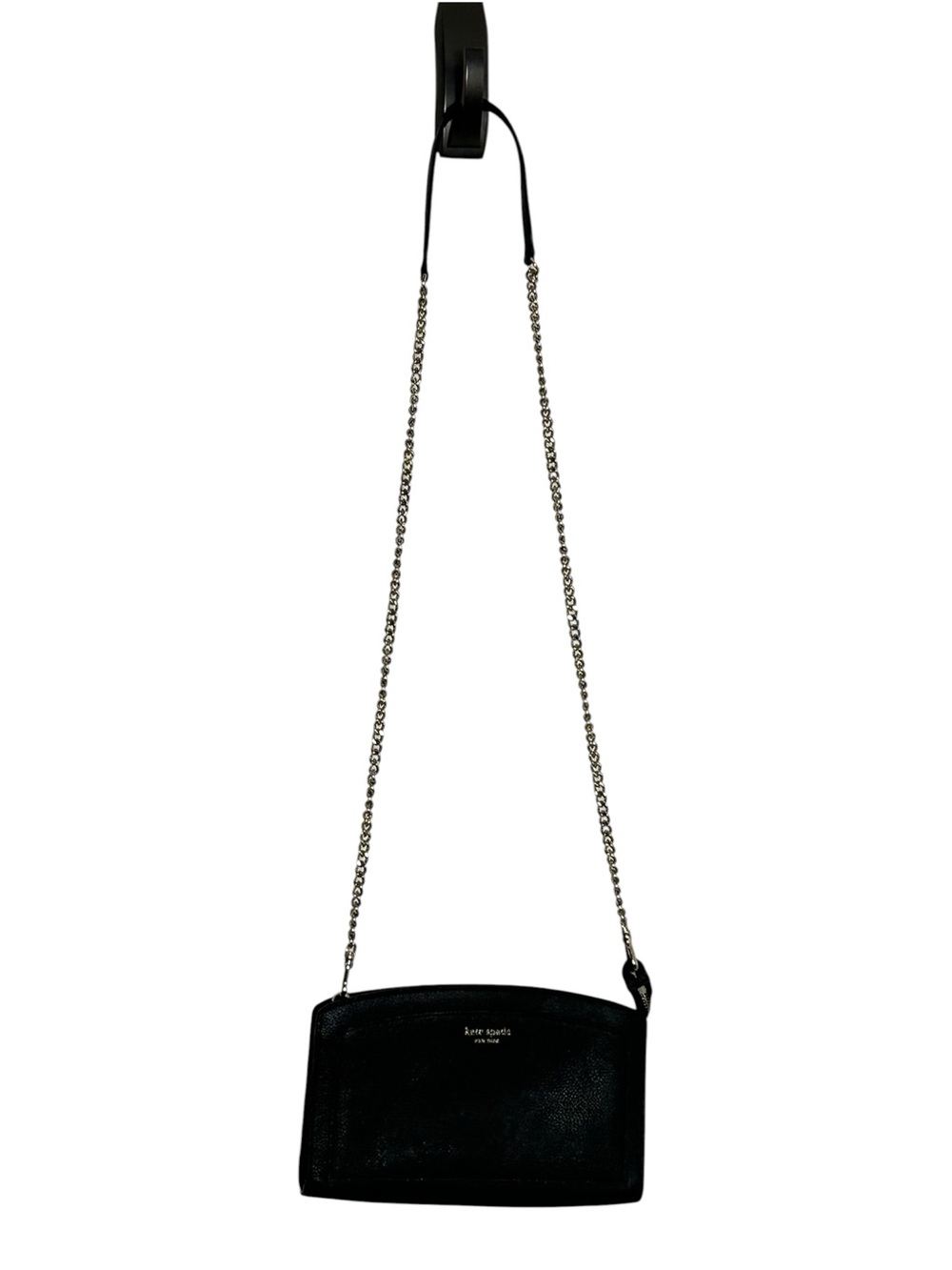 Kate Spade New York Black Pebbled Leather Chain Crossbody Bag - Picture 3 of 12
